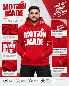Men's <b>Red</b> Autumn Pullover <b>Hoodie</b> Star Graphic Heavyweight Polyester Fleece Regular Fit Streetwear Pocket 430g Custom OEM - Product Image 3