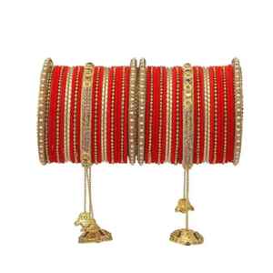 OEM ODM Service Women's Wedding Wear New Collection Pearl Churian Set Bridal Wear Bangles Sets - Product Image 4