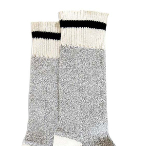 Calcetines de Algodón y Fibra de Bambú Grises, Tejidos, Estilo Casual Minimalista, Transpirables, para Otoño, para Niños Pequeños - Product Image 3