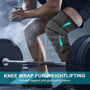 Bandes de genou élastiques robustes pour la gym, le fitness, l'entraînement et la musculation, avec logo personnalisé et conception de compression extensible - Product Image 3