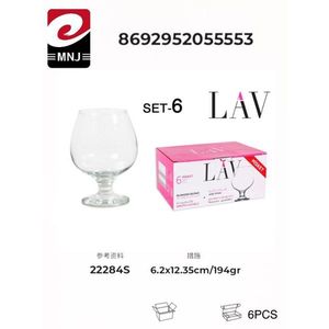 Set di 6 bicchieri da champagne LAV da 390 ml, in vetro senza piombo - Product Image 1
