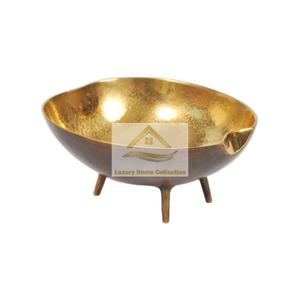 Bol Fournitures de service pour couleur or et gris Noix de coco et bol chantant Vaisselle Design classique Accessoires de table - Product Image 1