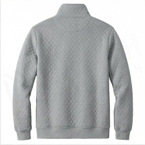 Sweat-shirt en polaire matelassé gris pour homme North Approach avec demi-fermeture éclair et poche avant, coupe classique, vêtement décontracté pour l'automne - Product Image 2