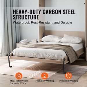 Kit Letto a Scomparsa Verticale Deluxe a Grandezza Naturale con Leva Pneumatica e Ferramenta Rinforzata per Letti a Parete Fai-da-te - Product Image 2