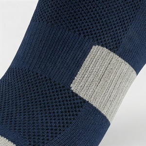 Crew <b>Socks</b> Solid Navy Blue Breathable Polyester Spandex <b>Running</b> Athletic <b>Socks</b> for Adults Summer Use - Product Image 5
