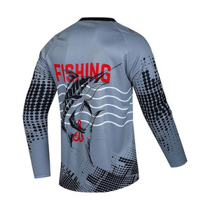 T-shirt de pêche pour homme imprimé sur mesure à prix abordable, 100 % polyester, confortable pour l'été - Product Image 2