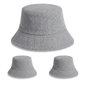 Wholesale High Quality Summer Outdoor Design Logo Printed <b>Reversible</b> <b>Bucket</b> Caps Solid Color 100% Cotton Unisex Custom - Product Image 4