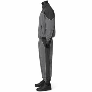 Men's Lightweight <b>Athletic</b> Tracksuit Set Full Zip Jacket and Matching Training Pants for Sports Fitness and Running - Product Image 3
