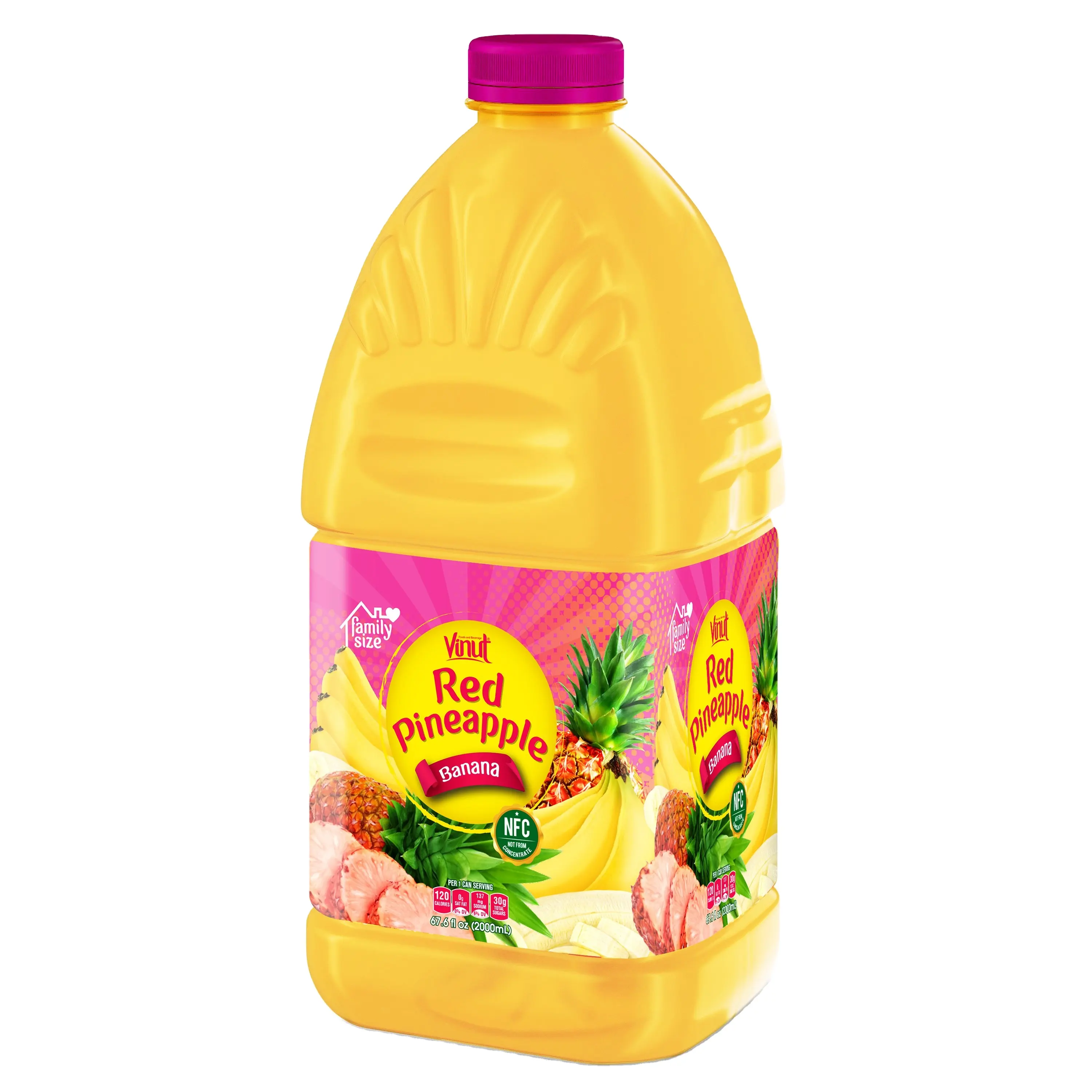 67.6 oz VINUT kırmızı ananas suyu muz