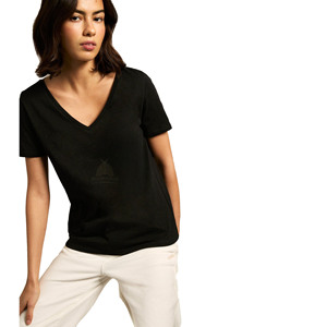 Camisetas de Moda para Mujer 2026, Casuales, Primavera-Verano, Manga Corta, Cuello en V, Camisetas Básicas con Estampado 3D en Relieve - Product Image 3