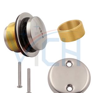 Oil Rubbed Bronze Push Down Pop-up <b>Drain</b> Stopper 3 Inch Threaded Anti-Corrosion Modern Style Bathroom Sink <b>Drain</b> <b>Cover</b> - Product Image 2