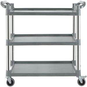 Carrello di Servizio Pesante 220LBS 102x49x97cm con Ruote Bloccabili e 3 Ripiani - Product Image 1