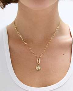 จี้คาราไบเนอร์แบบมีตัวล็อค ทอง 14k 18k เพชรเพาะเลี้ยง 0.16 กะรัต ประดับเพชรแบบ Pave Set ตัวล็อคแบบเกี่ยว ดีไซน์ทันสมัย สามารถสวมซ้อนกันได้ - Product Image 2