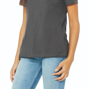 Camiseta de mujer de talla grande personalizada en oferta, tela transpirable 100% algodón, ropa deportiva, camisetas de manga corta para mujer, OEM - Product Image 5