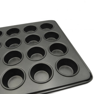 Mini sartén para magdalenas de 24 tazas, acero al carbono, Premium, antiadherente, apto para microondas, molde para hornear, buena liberación, herramientas para postres, fiestas de pastel duraderas - Product Image 3