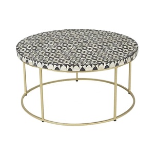 Handmade Bone Inlay Targua Design Coffee <b>Table</b> for Living Room Bone Inlay Furniture <b>Round</b> Coffee <b>Table</b> Cocktail Coffee <b>Table</b> - Product Image 4