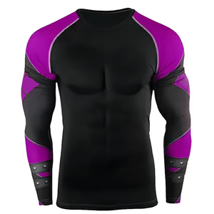 Maillot de compression anti-UV pour homme, respirant, UPF50+, écologique, tissu anti-transpiration à séchage rapide, fournisseur OEM ODM - Product Image 3