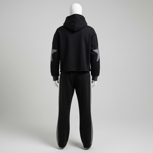 Vente en gros pour fabricants : Sweat à capuche unisexe personnalisé en molleton de coton, grande taille, style streetwear hiver, avec broderie appliquée - Product Image 4
