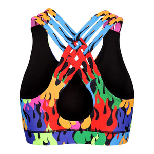 Custom Women Sublimation Printed Sports Bra Quick Dry Breathable Yoga Gym Fitness Activewear OEM Logo Wholesale - Product Image 2