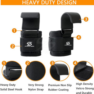 ตะขอเกี่ยวยกน้ำหนักแบบแบน ดีไซน์พิเศษ คุณภาพพรีเมียม สำหรับออกกำลังกาย ฟิตเนส เทรนนิ่ง ขายออนไลน์ - Product Image 4