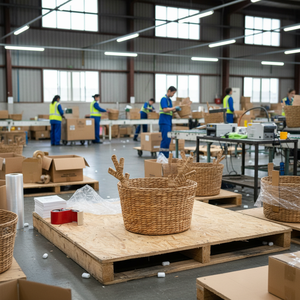 Cesta Decorativa de Jacinto de Agua con Diseño de Reno, Cesta de Almacenamiento Navideña Tejida a Mano para Sala de Estar, Dormitorio o Fiestas - Product Image 6