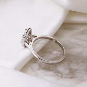 IGI Lab Grown Brilliant Cut Diamond Vintage 14K Amarillo Hecho a mano Bar Ajuste Boda/Compromiso Unisex Anillos de oro blanco fino - Product Image 3