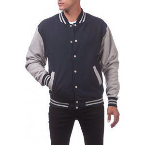 Chaqueta Bomber Personalizada de Talla Grande con Logotipo, Estilo Letterman, de Lona Transpirable, Cuello en V, con Cristales, para Hombre, Informal, de Béisbol, Universitaria, de Invierno, con Estampado - Product Image 6