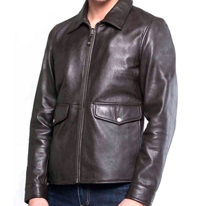 2025 New Winter <b>Leather</b> Winter <b>Jacket</b> Men's Genuine Coat Breathable Turn Down Sheep Fur Collar <b>Long</b> Sleeve Button <b>Jacket</b> - Product Image 5