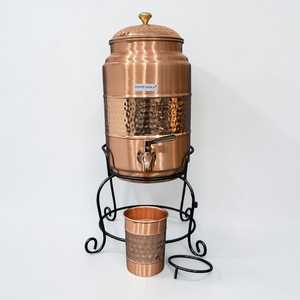 Dispensador de agua de cobre de diseño, con acabado brillante, tanque de agua 100% cobre puro, a precio de mayoreo. - Product Image 1