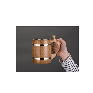 Jarra de Cerveza de Madera Hecha a Mano con Asa de Dragón, Estilo Vintage, Accesorio de Bar, Diseño Clásico, Ecológica, Certificada CE, con Tapa para Microondas - Product Image 1