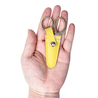 Étui de protection pour ciseaux à broder en cuir PU coloré, petit étui de protection vintage pour ciseaux pointus et tranchants