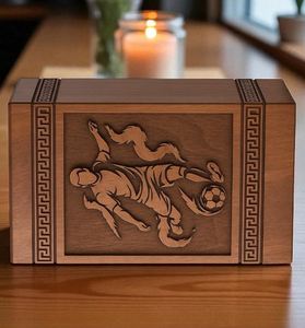 Traditional Wooden Funeral Urn for Human Ashes Wooden Cremation Urn with <b>Secure</b> <b>Screw</b> Lid Design by AYAANS - Product Image 4