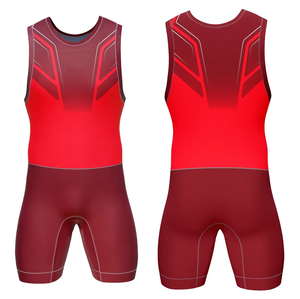 Ensemble short et débardeur pour homme, couleur rouge, blocs de couleurs, spandex, polyester, tissu respirant, vêtements de loisirs, taille adulte - Product Image 4