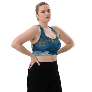 Soutien-gorge de sport OEM pour la danse et le cheerleading, crop top avec logo frontal, grande taille, maintien élevé pour femmes adultes - Product Image 4