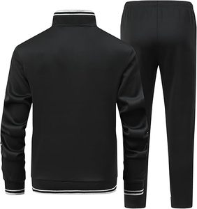 STALWART IMPEX Men's Color Blocking Tracksuit Full Zip <b>Jacket</b> Side Pockets Matching Pants Sporty <b>Winter</b> Wear Regular Fit 100% - Product Image 4