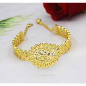 Luxury Brass Jewelry Wedding Pure <b>Gold</b> Plated <b>hand</b> Accessories Dubai Africa India <b>hand</b> Braslate for Women and Girls - Product Image 6