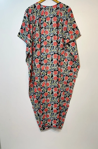 Nuevo Kaftán con Estampado Animal, Cuello en V, con Cordón Ajustable, de Algodón Suave Indio, con Encaje, Largo, para Playa o Dama de Honor - Product Image 3