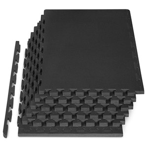 Durable Rubber <b>Interlocking</b> Gym <b>Tiles</b> Fitness <b>Floor</b> Cover Rubber <b>Interlocking</b> Gym <b>Tiles</b> Easy Setup With Secure Lock - Product Image 1