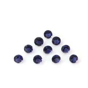 Iolite bleue naturelle, pierres précieuses rondes taillées, 5 mm, calibrées, certifiées, pour la fabrication de bijoux, vente en gros, approvisionnement en vrac - Product Image 1