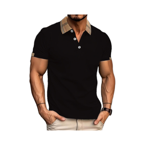 Polo para hombre, tendencia de verano, camiseta de media manga, nueva camiseta informal de manga corta con solapa para hombre de gama alta - Product Image 1