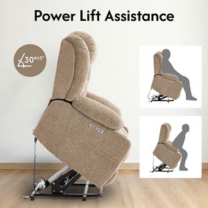 Poltrona Reclinabile Elettrica per Anziani con Funzioni Massaggio e Riscaldamento, Poltrona in Pelle per il Massimo Comfort in Soggiorno - Product Image 5