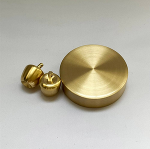 Minimalist Gold Plated Brass <b>Paperweight</b> In Round Shaped Multipurpose Desk Accessories in high Demand - Product Image 3