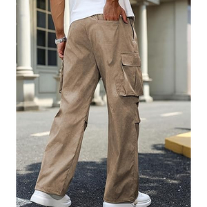 กางเกงคาร์โก้ทรงหลวมสำหรับผู้ชาย สไตล์สตรีทแวร์ หลายกระเป๋า พิมพ์ลาย ปักโลโก้ รับผลิตแบบ OEM ODM - Product Image 2