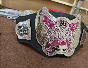 Cinturón de Campeonato de Lucha Libre Femenina Personalizado W-W-E Divas, 4 mm - Cinturón de Campeonato Femenino A-J-L-E-E con Placas de Metal de Aleación de Zinc - Product Image 2