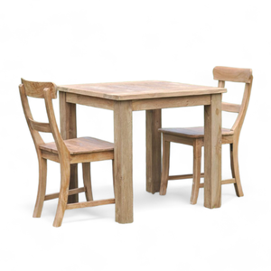 Minimalist Design Teak Wood Natural Finish <b>Table</b> and Chair Set Furniture With Modern Style For Home Furniture Decoration - Product Image 3