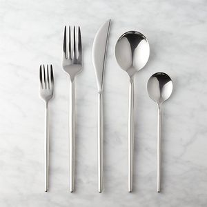 Elegant Stainless Steel Flatware Set High <b>Mirror</b> Polish Rust Resistant Wedding Occasion Metal Cutlery - Product Image 3
