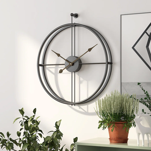 Designer Round <b>Metal</b> Wall <b>Clock</b> for Living Room Bedroom and Office Decoration At Best Price - Product Image 2