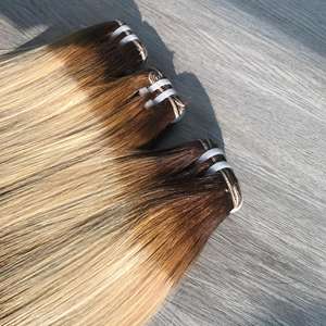 Venta al por mayor de extensiones de cabello humano rubio y marrón de gran calidad de color hueso recto vietnamita de fábrica en Vietnam - Product Image 5