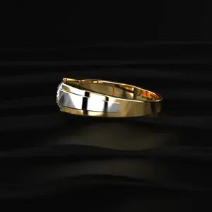Bague de mariage pour homme en diamant de laboratoire rond brillant de 1,0 carat, plaqué or 10/14/18 carats, luxe certifié IGI, clarté VVS-VS - Product Image 3