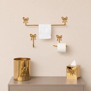 Stainless Steel Bathroom <b>Towel</b> Rack Double <b>Rail</b> <b>Wall</b> <b>Mounted</b> Metal Holder - Product Image 3